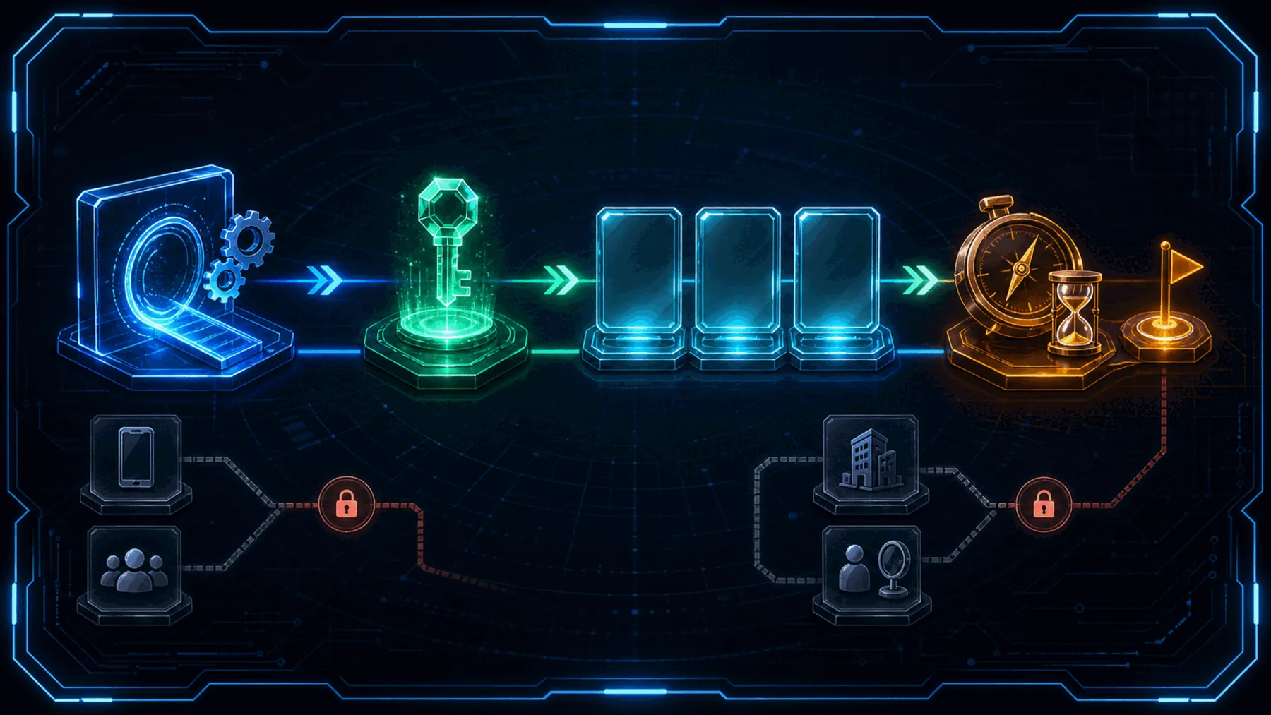 Text-free neon editorial explanatory image for What We Actually Do: access, constraints, cost tier availability, memory requirement, and first steps as a practical reader path.