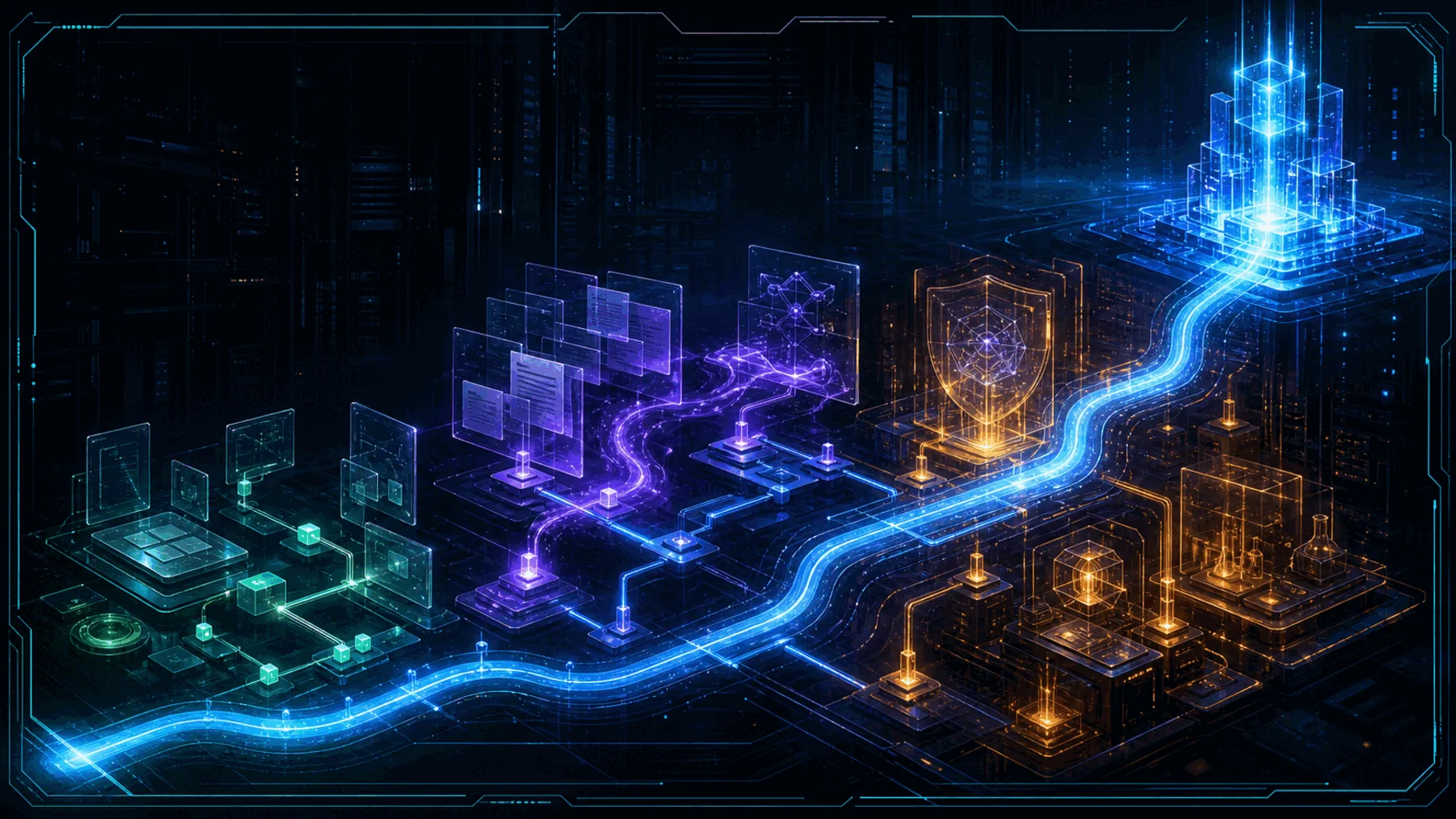 Neon reader journey map from everyday work through professional workflows to high-stakes research tasks.